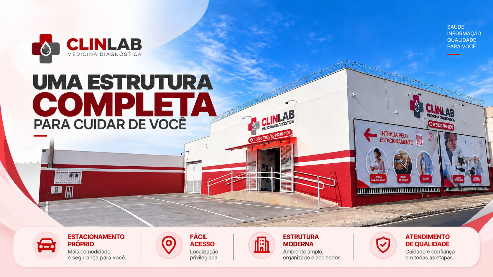 ClinLab Medicina Diagnóstica - Uma Estrutura Completa para Cuidar de Você